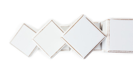 Educational cubes, isolated on whiteの写真素材