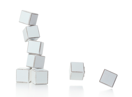 Educational cubes, isolated on white