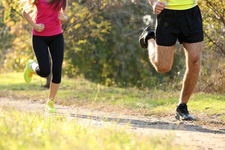 Young people jogging at parkの写真素材