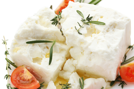 Feta cheese close-upの写真素材