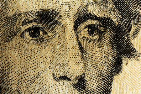 Dollar face close-upの写真素材