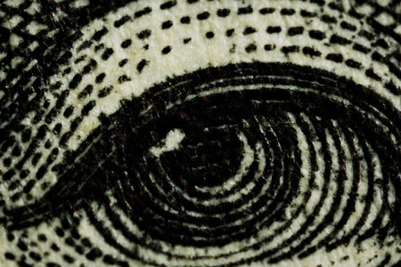 Dollar eye close-upの写真素材