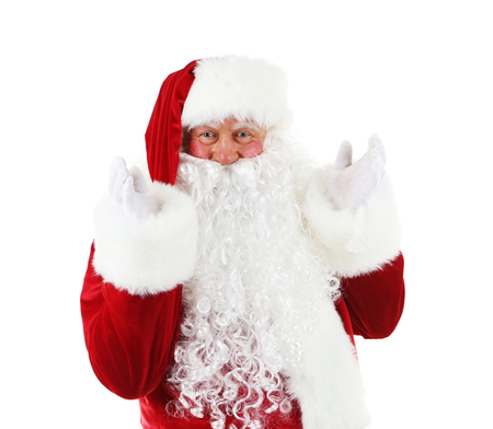 Santa Claus isolated on white backgroundの写真素材