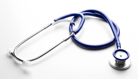 Stethoscope isolated on whiteの写真素材