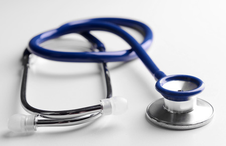 Stethoscope isolated on whiteの写真素材