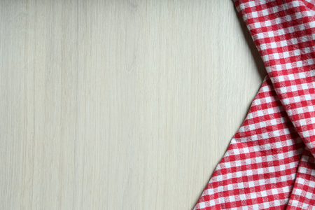 Napkin on wooden table