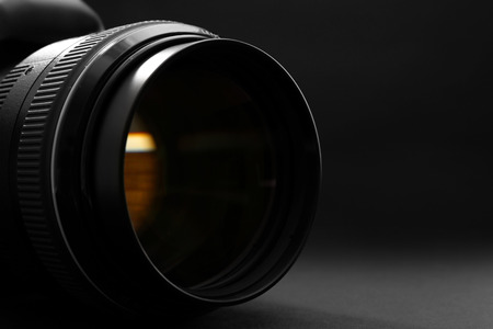 Digital camera on dark backgroundの写真素材