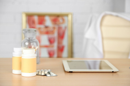 Doctor workplace in officeの写真素材