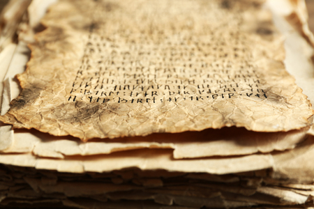 Grunge papers with hieroglyphics  close upの写真素材