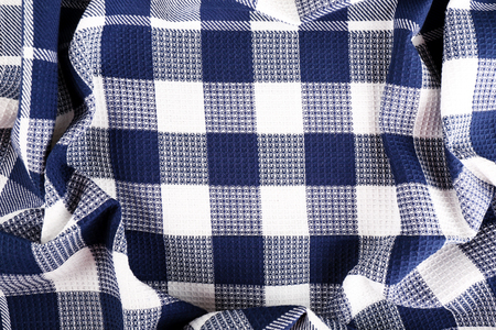 Squared napkin close up