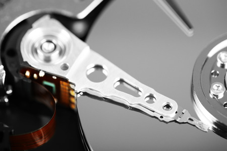 Hard disk drive detail close-upの写真素材