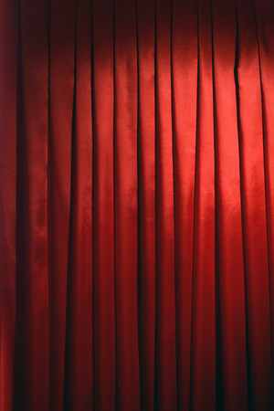 Red Curtain on white backgroundの写真素材