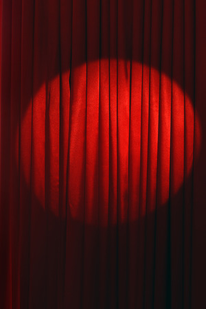 Red Curtain close-upの写真素材