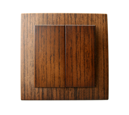 Light switch, isolated on whiteの写真素材