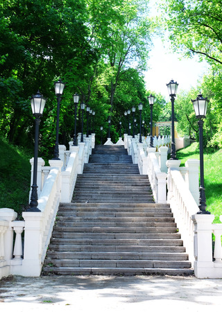 Long staircase on Mykhailo Hill, Kievの写真素材