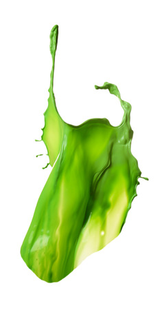 Paint splashing isolated on whiteの写真素材