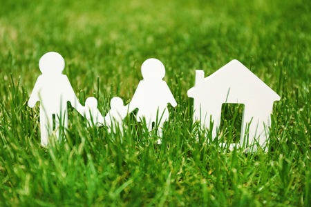 Family and house - concept image of make your houseの写真素材