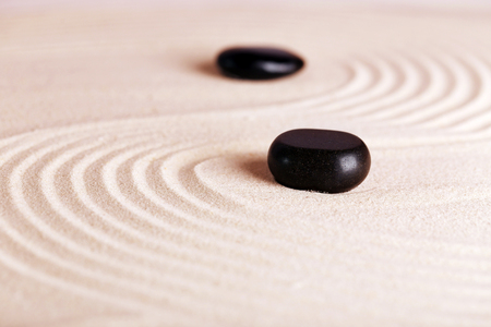 Zen garden with stones for relaxationの写真素材