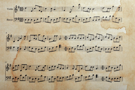 Music sheet backgroundの写真素材