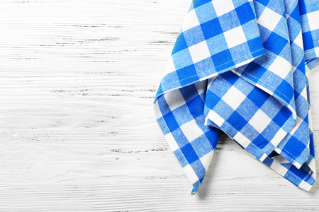 Napkin on wooden backgroundの写真素材