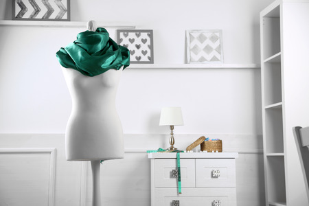 Mannequin with cloth in roomの写真素材