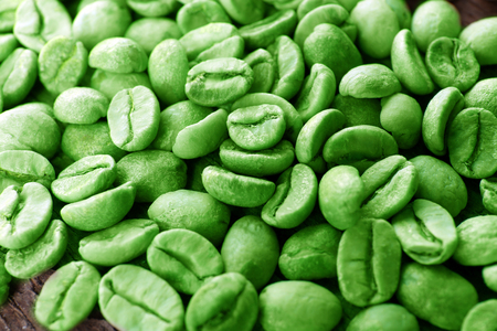 Heap of green coffee close upの写真素材