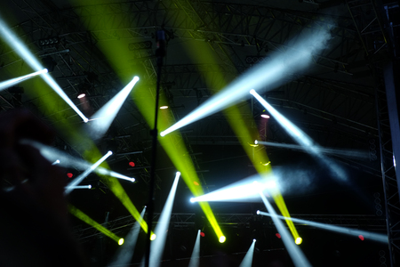 Spotlight with laser rays