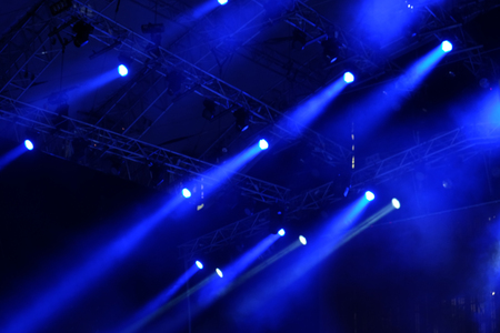 Spotlight with laser raysの写真素材