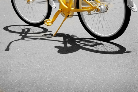 Bicycle wheels, outdoorsの写真素材