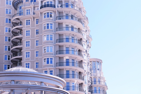 Abstract city building backgroundの写真素材