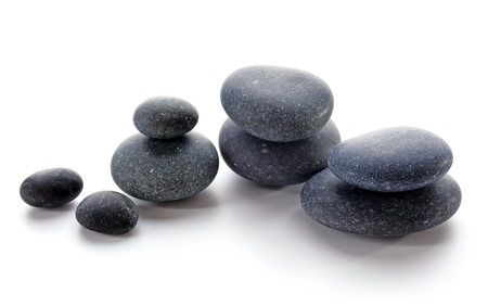 Spa stones isolated on whiteの写真素材