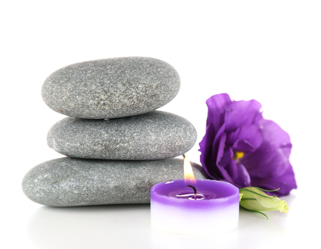 Beautiful spa composition isolated on whiteの写真素材