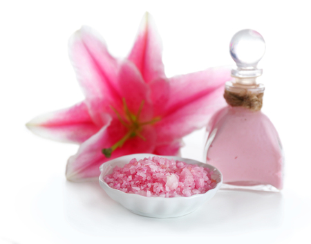 Beautiful spa composition isolated on whiteの写真素材
