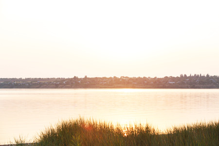 Beautiful sunset over calm water