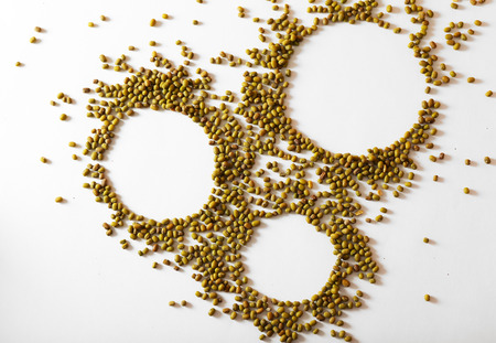 Organic frame background. Food textureの写真素材