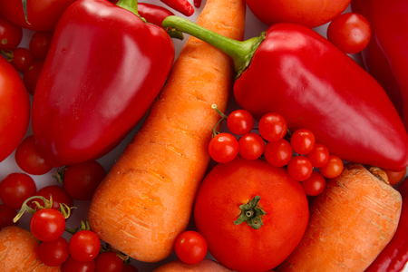 Red vegetables background, close upの写真素材