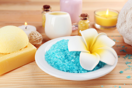 Spa setting on tableの写真素材