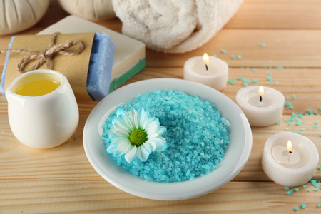 Spa setting on tableの写真素材