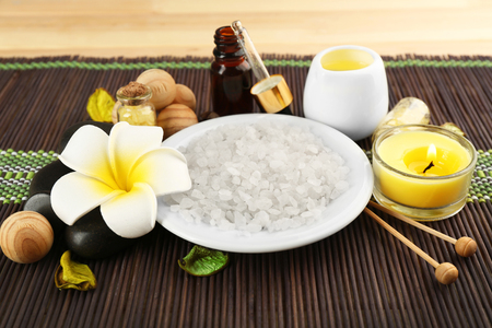 Spa setting on tableの写真素材