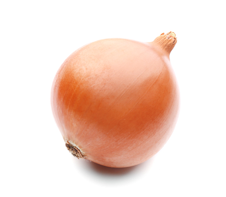 Onion isolated on whiteの写真素材