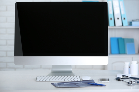 Doctor workplace in officeの写真素材