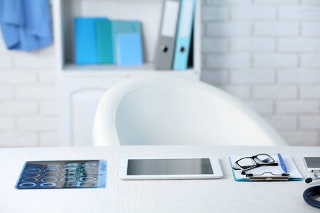 Doctor workplace in officeの写真素材