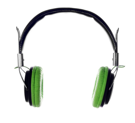 Headphones isolated on whiteの写真素材