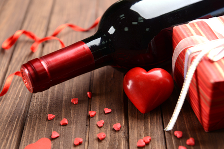 Decorative setting on St. Valentine's occasion, close-upの写真素材