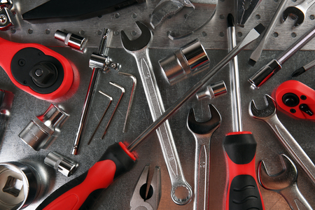 Different kinds of tools closeupの写真素材