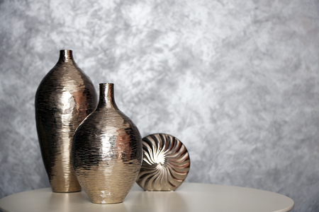 Home decor in a room on wall backgroundの写真素材