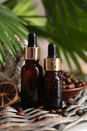 Essential oil for aromatherapy, close upの写真素材