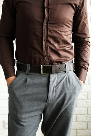 Body detail of well-dressed man, close-upの写真素材