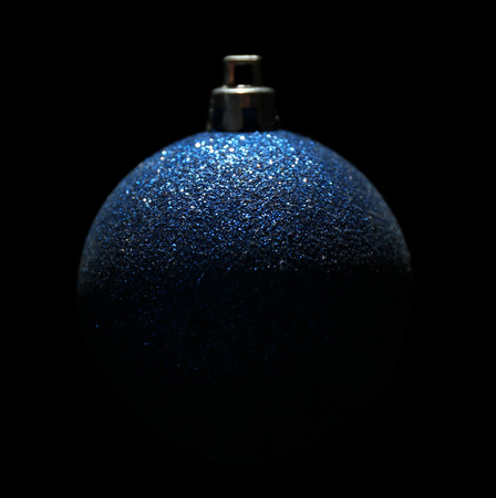 Beautiful Christmas ball on black backgroundの写真素材