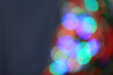 Christmas lights on Christmas tree of abstract backgroundの写真素材